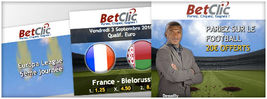 <h4>Flash banner Football 1</h4><br />Originaly created to promote the <strong>Ligue 1</strong> in france, but rapidly became the standard banner to use by all country marketings.<br />The text loaded from an external xml generated by BetClic's servers.<br /><br />Sizes: 120x60, 120x600, 250x250, 300x250, 468x60, 728x90 and many more...